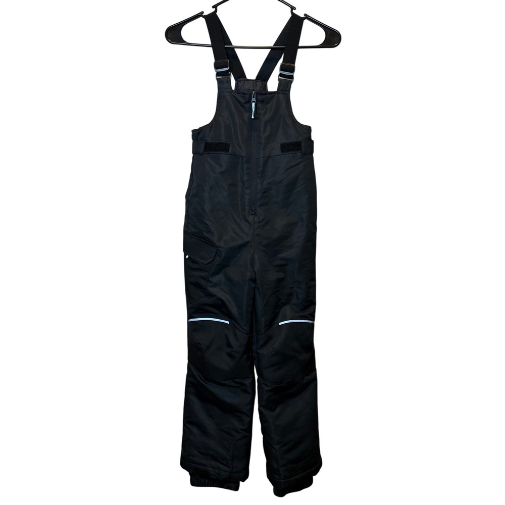 Swiss Tech Kids Black Snow Bibs Insulated Ski Pants Boys Size Small 6-7 Winter